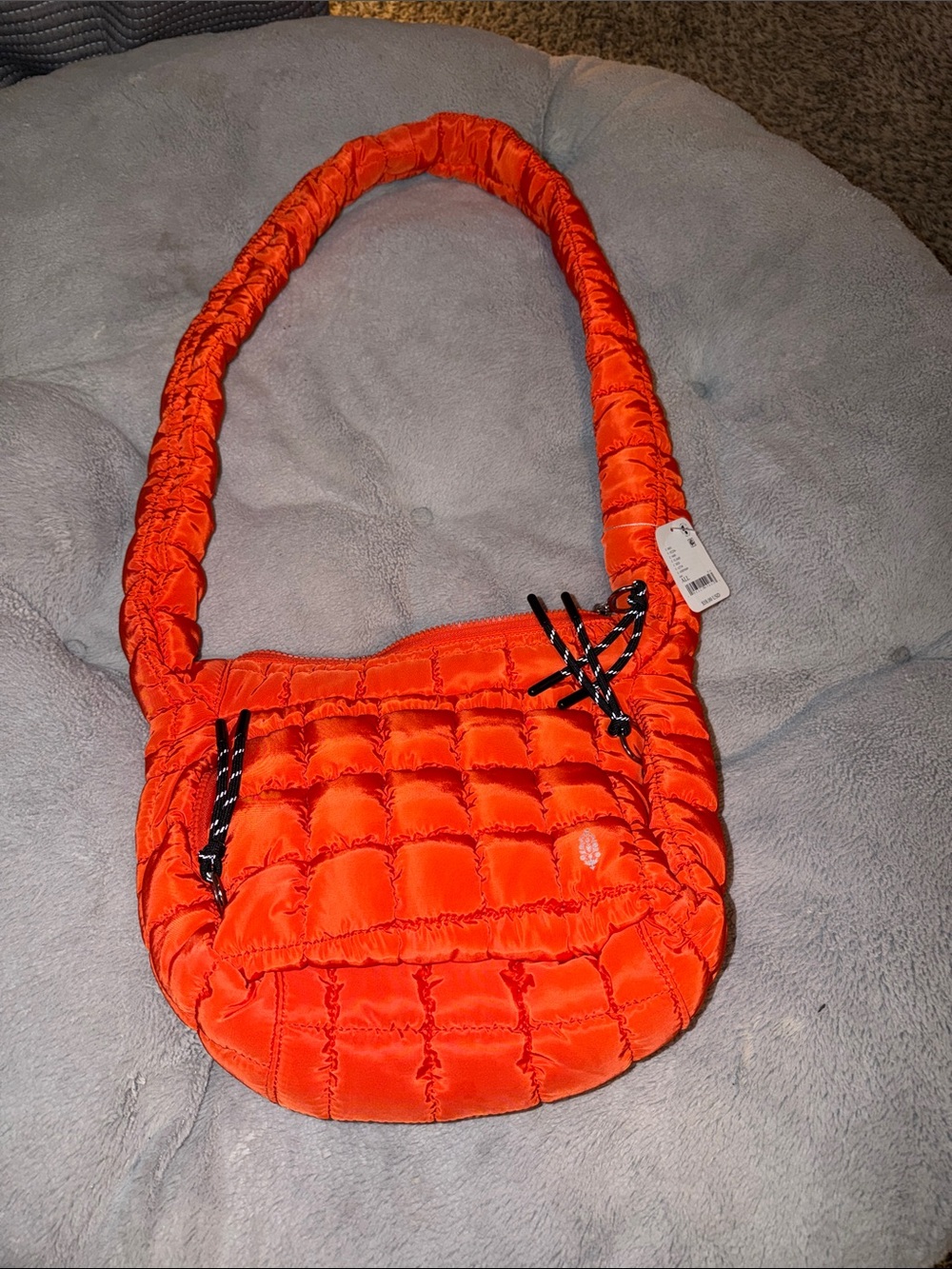 FP Movement by Free People Quilted Orange Puffer Shoulder Bag